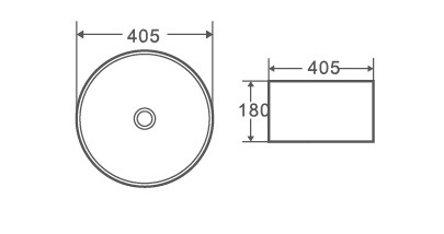 Раковина  круглая Grossman  GR-3025BM фаянс цвет черный матовый