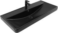 Раковина мебельная прямоугольная Aquanet Ирис 00329251 керамика цвет черный матовый
