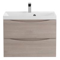 Тумба под раковину подвесная BelBagno Marino MARINO-600-2C-SO-RG-P 60 см  2 ящика цвет Rovere Grigio 