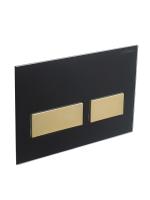 Кнопка смыва механическая Cezares Lux LUX-GN-2-BORO цвет черный-золото