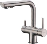 Смеситель для кухни Wasserkraft  A8027 с подключением к фильтру никель