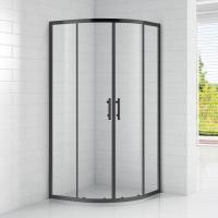 Душевой угол Cezares Eco ECO-O-R-2-90-C-NERO четверть круга  стекла , профиль 