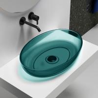 Раковина  овальная Abber Kristall AT2801Aquamarin полиэфирная смола цвет бирюзовый