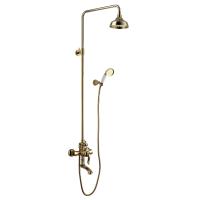 Душевая система со смесителем Lemark Brava LM4762G монтаж настенная без термостата золото