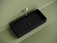 Раковина накладная прямоугольная Ceramica Nova Element CN6072MB фарфор цвет черный матовый