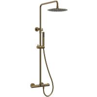 Душевая система со смесителем Raiber Graceful RPG-007 монтаж настенная с термостатом матовое золото