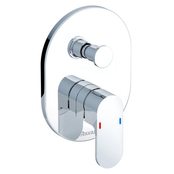 Смеситель для душа на 2 выхода Ravak Chrome X070056 встраиваемый в стену 
без термостата хром