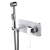 Гигиенический душ Lemark Melange LM4919CW встраиваемый в стену хром/белый