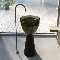 Раковина  круглая Abber Kristall AT2703Black-Vesuvian искусственный камень полиэфирная смола цвет черный-оливковый