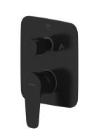 Смеситель для душа Bravat Source PB8173218BW-2-ENG встраиваемый в стену 
без термостата черный