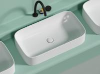 Раковина накладная прямоугольная Ceramica Nova Element CN6054MW фарфор цвет белый матовый