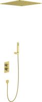Душевая система со смесителем Timo Petruma SX-5029/17SM монтаж встраиваемая в стену с термостатом матовое золото