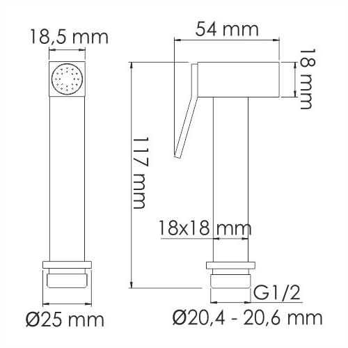 Верхний душ Wasserkraft Aisch A198 золото 