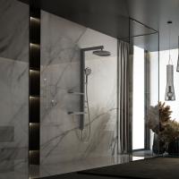 Душевая система со смесителем Vincea Inspire VSFS-3I11GM монтаж настенная без термостата вороненая сталь