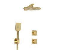 Душевая система со смесителем Wasserkraft Schunter 8200 A8251.306.180.259.285.194.201 монтаж встраиваемая в стену без термостата золото