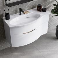 Тумба под раковину подвесная Kerama Marazzi Riva RV.100Lh/WHT.M 100 см  2 ящика цвет белая матовая 