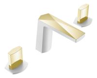 Смеситель для раковины Boheme Venturo 150-WG-ICE белый/золото