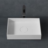 Раковина  прямоугольная Abber STEIN AS2621 искусственный камень цвет белый матовый