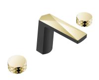 Смеситель для раковины Boheme Venturo 150-BG-DIAMOND черный/золото