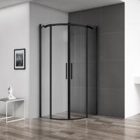 Душевой угол BelBagno Acqua ACQUA-R-2-100-C-NERO четверть круга 100x100 стекла прозрачные, профиль черный