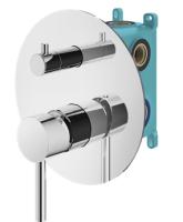 Смеситель для душа на 3 выхода Plumberia Selection IXO KIT1901CR встраиваемый в стену 
без термостата хром
