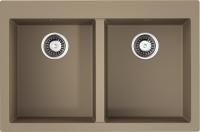 Кухонная мойка прямоугольная Omoikiri Bosen 4993838 встраиваемая сверху бежевый