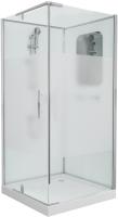 Душевая кабина без крыши Grossman  GR170QL квадратная   100x100 стекла прозрачные с узором, профиль хром