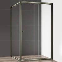 Душевой угол Cezares Giubileo GIUBILEO-AH-1-120/90-SCORREVOLE-C-Br прямоугольная  стекла прозрачные, профиль бронза