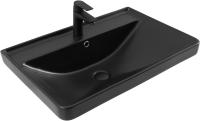 Раковина мебельная прямоугольная Aquanet Ирис 00329248 керамика цвет черный матовый