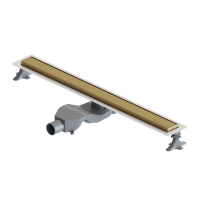 Душевой трап горизонтальный Boheme Premium Linear 982-80-MG 80 см, решетка матовое золото
