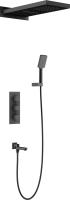 Душевая система со смесителем Timo Petruma SX-5079/03SM монтаж встраиваемая в стену с термостатом черный