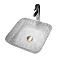 Раковина накладная квадратная  Abber GLAS AK2311 стекло цвет прозрачный