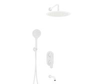 Душевая система со смесителем Wasserkraft  A85161 монтаж встраиваемая в стену без термостата белый