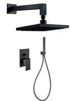 Душевая система со смесителем Webert Pegaso PE890103560 монтаж встраиваемая в стену без термостата черный