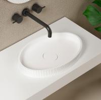 Раковина  овальная Abber STEIN AS2603 искусственный камень цвет белый матовый