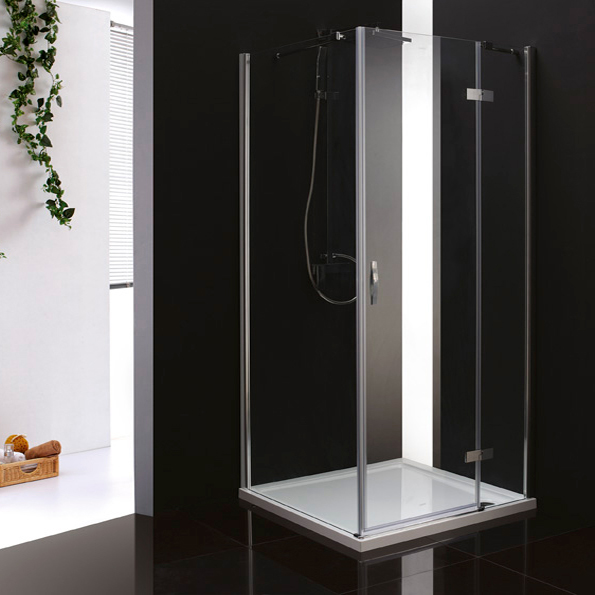 Душевой угол Cezares Bergamo BERGAMO-A-1-100-C-Cr-R квадратная   стекла прозрачные, профиль хром