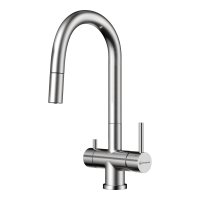 Смеситель для кухни Omoikiri Akita-S 4994302 с подключением к фильтру нержавеющая сталь