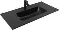 Раковина мебельная прямоугольная Aquanet Flat 00329256 керамика цвет черный матовый