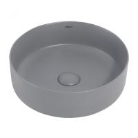 Раковина накладная круглая Abber Bequem AC2108MG фаянс цвет серый матовый