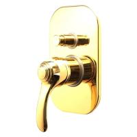 Смеситель для душа Webert Aurora AU860101010 встраиваемый в стену 
без термостата золото