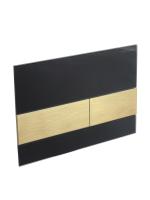 Кнопка смыва механическая Cezares Lux LUX-GN-1-BORO цвет черный-золото