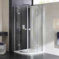 Душевой угол Cezares Crystal-S CRYSTAL-S-R-2-80-C-Cr четверть круга  стекла , профиль 