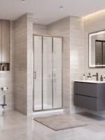 Душевая дверь BelBagno Uno UNO-195-BF-3-90-P-Cr 90 см стекла рифленые, профиль хром