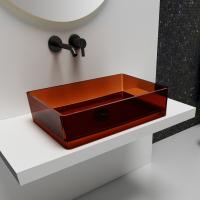 Раковина  прямоугольная Abber Kristall AT2803Opal полиэфирная смола цвет коричневый