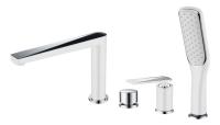 Смеситель для ванны или душа Boheme Venturo 370-W на борт ванны 
без термостата белый/хром