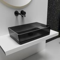 Раковина  прямоугольная Abber Kristall AT2803Onyx полиэфирная смола цвет черный