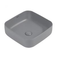 Раковина накладная квадратная  Abber Rechteck AC2211MG фаянс цвет серый матовый