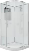 Душевая кабина без крыши Grossman  GR171 четверть круга  90x90 стекла прозрачные с узором, профиль хром