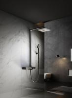 Душевая система со смесителем Vincea Inspire VSFS-3I13TMB монтаж настенная с термостатом матовый черный