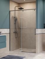 Душевая дверь BelBagno Soft Close-1 SOFT_CLOSE-1-BF-1-140-C-GM 140 см стекла прозрачные, профиль оружейная сталь